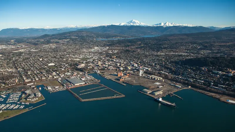 Aerial View of Bellingham, Washington