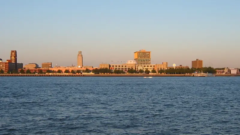 Camden waterfront skyline