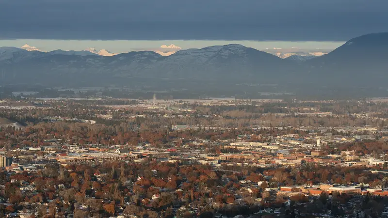 Kalispell MT looking toward Glacier National Park from Lone Pine State Park January 27 2010