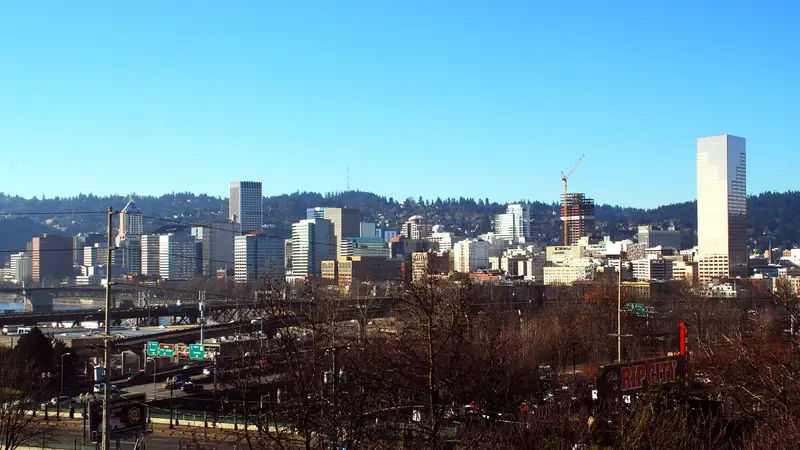 Downtown Portland from the Lloyd District, January 2015