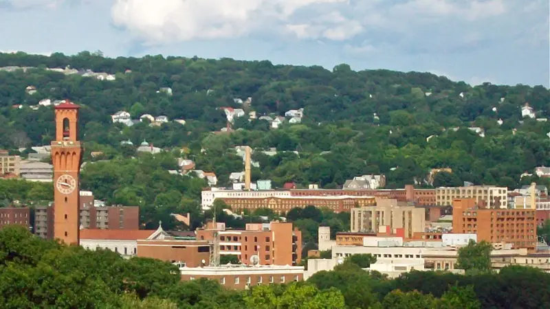 Western approach to Waterbury CT