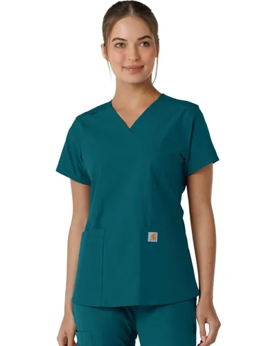 Carhartt Women's Force Cross-Flex Panel V-Neck + 8-Pocket Cargo Jogger