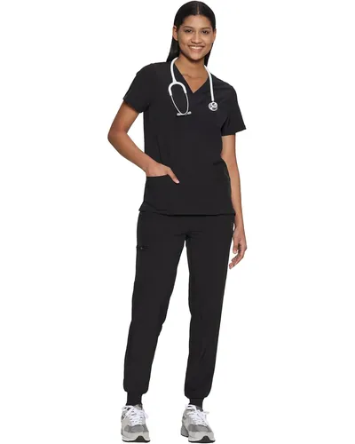 COZYFIT Women's Stretch V-Neck & Jogger Scrub Set