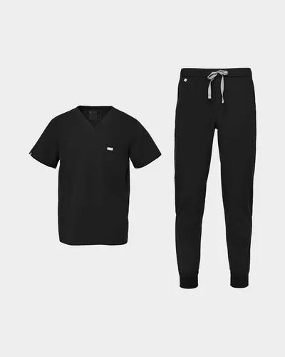FIGS Men's Jogger Scrub Set (Leon top + Tansen jogger)