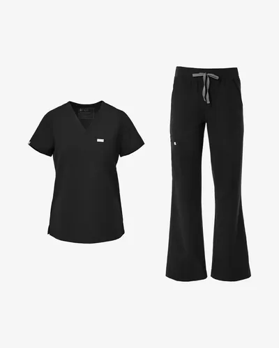 FIGS Women's Wide Leg Scrub Set (Catarina top + Isabel pant)