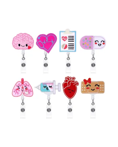 Zonon Nurse Badge Reels, 8-Pack